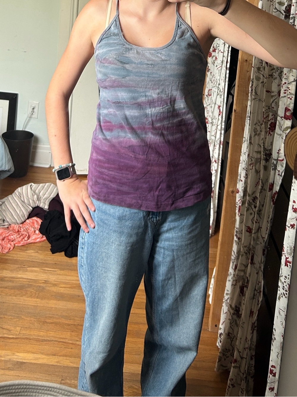 Hard Tail Purple Ombre Double-Strap Tank Top